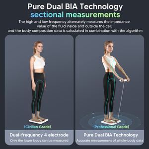 Báscula de Grasa Corporal Digital Personalizada al por Mayor con 8 Electrodos, Análisis de 50 Datos de IMC, Vidrio Templado, Capacidad de 180 kg - Product Image 5