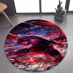 Alfombra Redonda de Charmander Fire Poke-mon, Alfombra Decorativa para Sala de Estar, Alfombra de Piso Decorativa, Derivados de Anime - Product Image 5