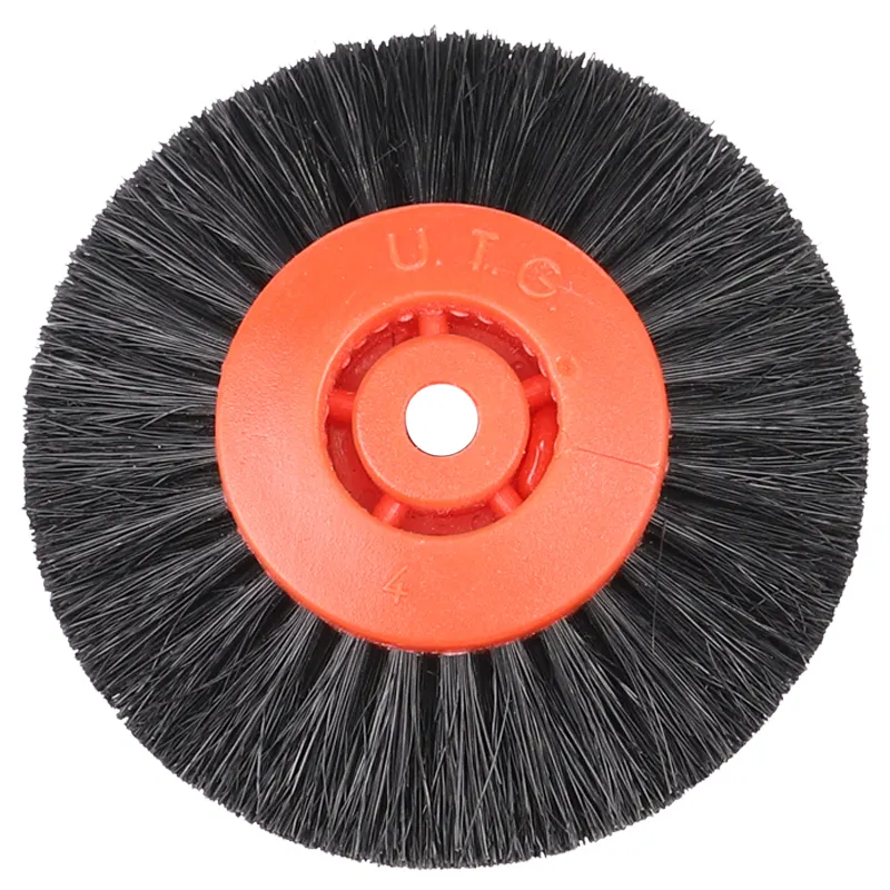 4C Polishing Brush  Red Plastic Center with Sideling Bristle Brush