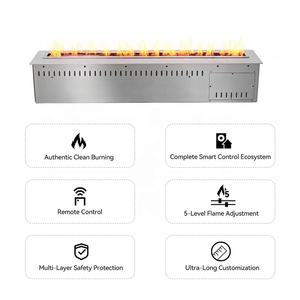 Cheminée à éthanol intérieure moderne de luxe personnalisée de 18 pouces en acier inoxydable avec télécommande, idéale pour appartement - Vente chaude - Product Image 4