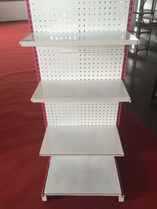 Scaffale Espositivo <span class=keywords><strong>in</strong></span> <span class=keywords><strong>Ferro</strong></span> Personalizzato Hongbai, Design Perforato, Installazione Rapida, <span class=keywords><strong>Dimensioni</strong></span> Personalizzabili per Supermercati - Product Image 3