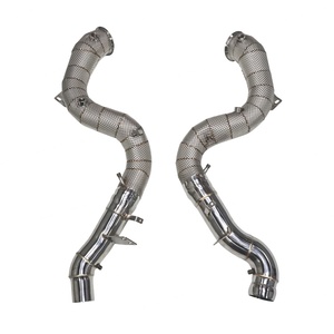 Compatible with Original Factory 304 Exhaust Downpipe with Unique Golden Fish Scale Welding for Mercedes-Benz AMG GLE63 - Product Image 5