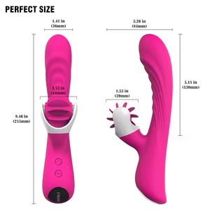 2 in 1 Female Rabbit G-Spot Licking Vibrator Clitoris Stimulators Intelligent Rotating g Spot Vibrator for Women Masturbation - Product Image 6