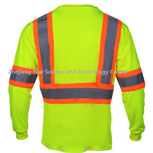 Camisa de Trabajo de Seguridad Clase 3 Viz Hi, Camisa de Trabajo Reflectante de Manga Larga para Construcción, Ropa de Trabajo de Seguridad con Logotipo - Product Image 3