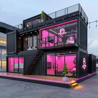 Kiosque extérieur modulaire en conteneur, structure en acier, insonorisé, isolé, moderne et personnalisé pour café commercial, résistant aux tremblements de terre
