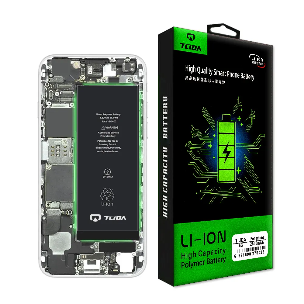 TLIDA baterai ponsel pengganti kualitas tinggi baterai ponsel untuk iPhone 6G harga pabrik baterai