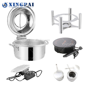 XINGPAI restaurant fournit des plats élégants en argent chauffe-plats buffet traiteur en acier inoxydable chauffe-plat électrique - Product Image 5