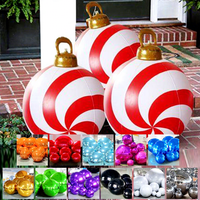 Ballons miroir de Noël gonflables en PVC - Design moderne imperméable, taille géante pour décorations festives
