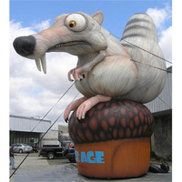 Chien Husky de dessin animé gonflable mignon de la publicité en PVC personnalisé en usine