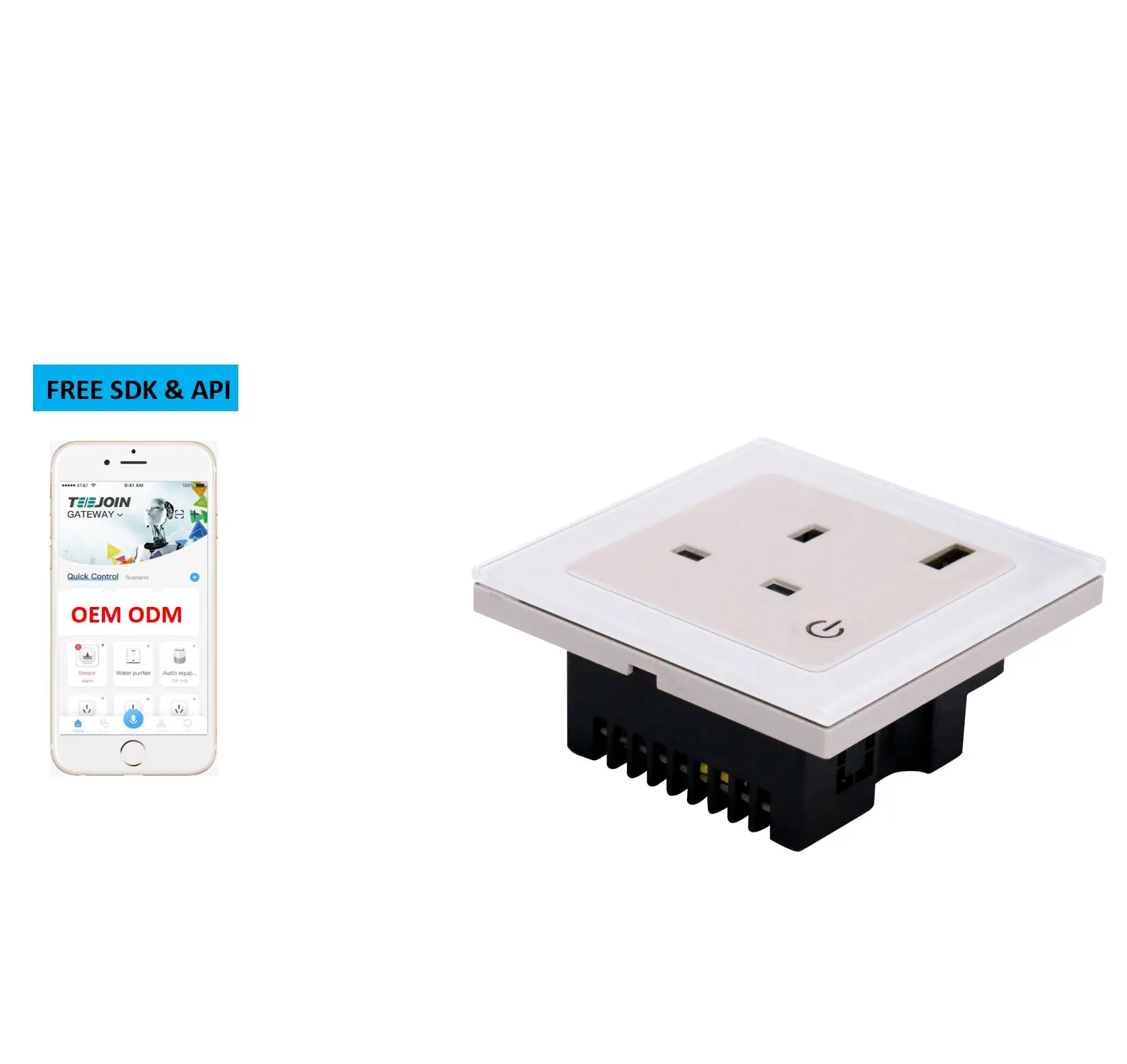 Alexa Tuya Smart Life Apple Elektrische USB-Steuerung OEM Gsm ZigBee Uk Smart Outlet-Steckdose
