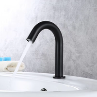 Robinet de lavabo intelligent moderne à capteur automatique, en laiton massif brossé, avec cartouche céramique, sans contact, pour hôtels et centres commerciaux