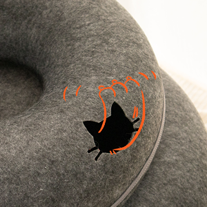 <span class=keywords><strong>Cama</strong></span> para Gatos, Cueva, <span class=keywords><strong>Nido</strong></span>, Duradera, de Fieltro, Redonda, Tipo Donut, Túnel para Gatos - Product Image 5