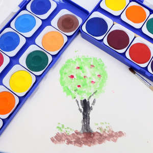 Arte Non tossica <span class=keywords><strong>12</strong></span> 24 colori tinta unita Tempera torta vernice per bambini pittura - Product Image 4