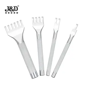 FAI DA TE in pelle puncher professionale in acciaio inox tessitura tagliere articoli in pelle fatti a mano pugno Diamond cut chisle - Product Image 1