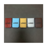 Dompet kulit klip uang pria kustom klip uang magnetik kulit untuk ukiran Laser