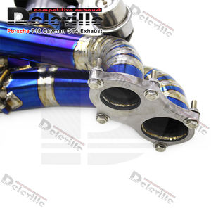 Échappement Catback OEM pour <span class=keywords><strong>Porsche</strong></span> 718 <span class=keywords><strong>Cayman</strong></span> <span class=keywords><strong>GT4</strong></span> 4.0L 2016-2021 <span class=keywords><strong>Bleu</strong></span> brûlé Double embouts Essieu Échappement arrière Échappement sous vide - Product Image 2