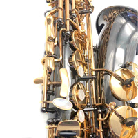 New Style Woodwind Instrument Black Color Body Gold Lacquer Key soprano Saxophone