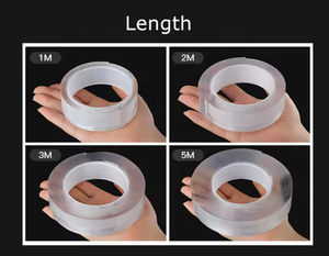 Kit nastro Nano-bolla riutilizzabile resistente spessore 2mm 3m biadesivo nastro trasparente - Product Image 4