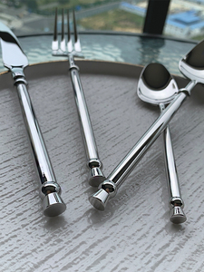 DF BC Fashion Nuevo Juego de Cubiertos de Acero Inoxidable con Mango Martillado Especial: Cuchillo de Mesa, Cuchillo para Carne, Tenedores de Mesa, Tenedores para Postre, Personalizado - Product Image 4