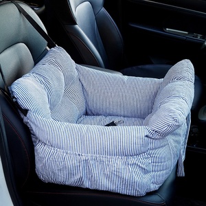 Siège de voiture pour animaux de compagnie classique à carreaux et rayures, 2-en-1, siège surélevé portable pour chien et sac de transport avec ceinture de sécurité pour chiens de petite et moyenne taille - Product Image 5