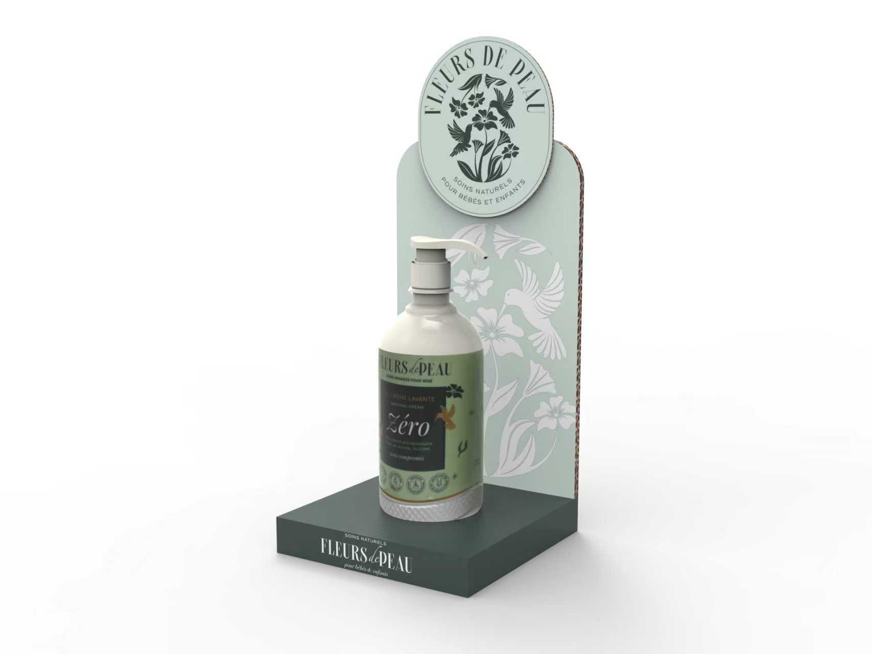 Custom Desktop Cardboard Display Stand Countertop Skincare Rack for Cosmetic Stores Customized Display Rack — view 5