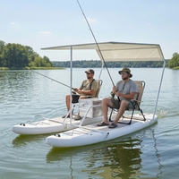 Nouveau Bateau Gonflable DWF à Double Coque avec Table et Sac de Rangement en PVC, Conception Durable, Idéal pour les Excursions sur Lac et Complexes Hôteliers - Vente Flash