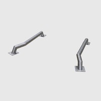 Nouvelles guides de roue en acier galvanisé pour l'assistance au stationnement des camions - Version droite/courbée d133mm pour usage en entrepôt