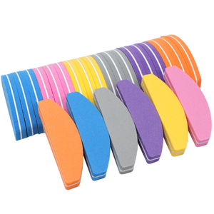 Bộ dụng cụ làm móng mini hai mặt hình bán nguyệt, bền, có thể giặt, chuyên nghiệp, dùng để đánh bóng và làm mịn móng - Product Image 1