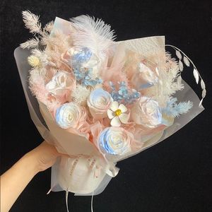 ins wind fresh blue soap bouquet finished simulation flower for girlfriend <b>and</b> girlfriend birthday <b>gift</b> graduation <b>gift</b> - Product Image 3