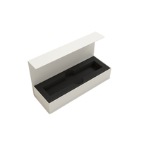 Boîte à cartouche rigide en carton recyclable de luxe avec fermeture magnétique, design personnalisé, gaufrage, pelliculage mat, insert en mousse EVA de 1 ml/1 gramme