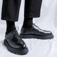 IStapromo Geschenke Herren Echtleder Oxfords Runde Spitze Schnürschuhe Gepolsterte Gummisohle EVA-Zwischensohle Für Alle Jahreszeiten