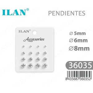 Orecchini a lobo ILAN con diamanti bianchi rotondi da 5mm, 6mm, 8mm - Gioielli alla moda - Product Image 1
