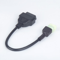 Venta al por mayor OBD2 adaptador de 16 pines a 4 pines para Honda motocicleta Motor bicicleta diagnóstico OBD 16 pines a 4 pines Cable