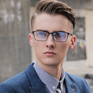 Metal Blue Light Blocking Men Optical <strong>Glasses</strong> Frame Fashion Eyeglasses 2025 Trending Designer Rectangle <strong>Prescription</strong> Eyewear - Product Image 1