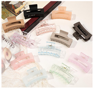 RUICHEN - Pinzas de <span class=keywords><strong>Pelo</strong></span> Rectangulares <span class=keywords><strong>con</strong></span> Diseño de Tiburón para Mujer, Pinzas de Plástico para el Cabello - Product Image 1
