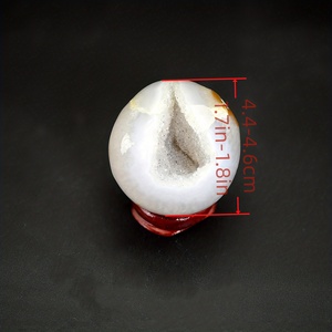 טבעי פתוח קריסטל אשכול אגת geode כדור חול דק פתית שלג קישוט איזון אנרגיה ריפוי בית אוסף - Product Image 3