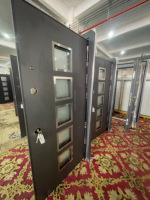Porte de sécurité extérieure robuste en acier galvanisé composite, pour usage commercial et hôtelier, taille personnalisable, prévention des incendies