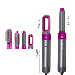 2023 New Product 5 In 1 Hair Dryer Hot Air Brush Wrap Styler Hair Straightener Multifunctional Blow Brush 5 In 1 Hair Styler