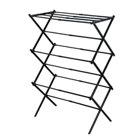 Vente en gros présentoir à vêtements multifonctionnel étendoir vertical pliable étendoir à vêtements en métal étendoir à trois niveaux