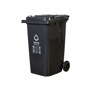 120L Wholesale plastic street trash can sorting garbage can with Lid