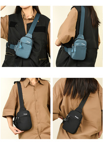 Logo personalizzato <span class=keywords><strong>Mini</strong></span> borsa a spalla singola in Nylon borsa a <span class=keywords><strong>tracolla</strong></span> impermeabile da uomo borsa da esterno Unisex con <span class=keywords><strong>tracolla</strong></span> regolabile - Product Image 4