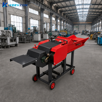 Machine à pétrir la paille avec roues en caoutchouc portables, conception de coupe multi-lames, personnalisable OEM en gros pour l'élevage et la ferme, pour le recyclage de la paille