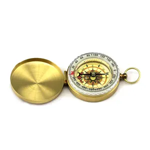 Camping Portable Hiking Outdoor Classic Brass Luminous compass Camping Pocket Watch Style Compass for Sale