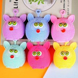 Jouet lumineux en forme de hibou à pompon compressible, clignotant, anti-stress pour enfants, en TPE, 2-4 ans - Product Image 2