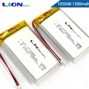하이 퀄리티 UL CE IEC Un38.3 WERCS 인증 리튬 이온 폴리머 배터리 3.7V <span class=keywords><strong>1500mAh</strong></span> 5.55Wh Lipo 103048 리튬 이온 배터리 - Product Image 3