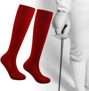 Bonne qualité coton blanc absorber la sueur genou haute <span class=keywords><strong>chaussettes</strong></span> athlétiques soutien confortable <span class=keywords><strong>chaussettes</strong></span> d'<span class=keywords><strong>escrime</strong></span> pour feuille Epee - Product Image 5