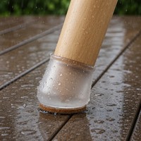 Protections de pieds de meubles d'extérieur ASJ en feutre non tissé, patins anti-rayures pour chaises de patio, protège-sol transparents pour terrasses et modèles de terrasses
