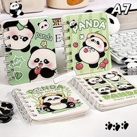 Pequeño regalo de recompensa personalizado lindo Panda de dibujos animados A7 bobina libro práctico Premio Papelería para niños regalo cuaderno personalizado