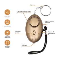 Alarme anti-agression rechargeable avec lampe torche, signal lumineux extérieur 130 dB, porte-clés de défense personnelle en plastique pour femme