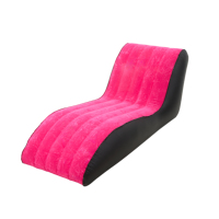 Fauteuil gonflable OEM en PVC floqué, confortable, pliable et léger, avec repose-pieds, pour camping en extérieur